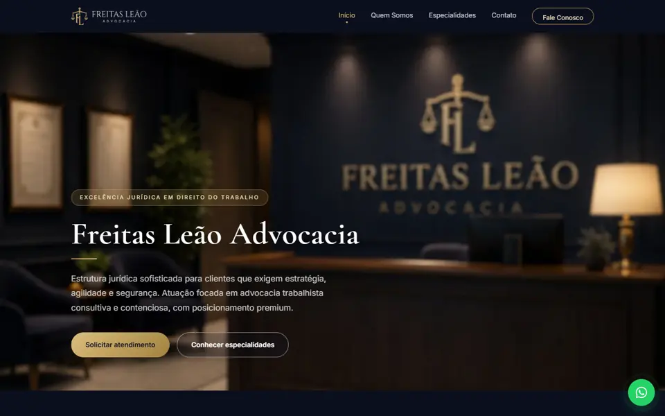 Site Freitas Leão Advocacia