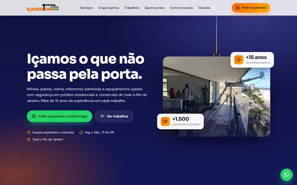 Site Içamentos Rio